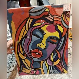 Pink Lomein Abstract Portrait - peel and stick